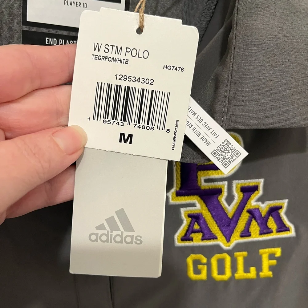 NWT Adidas PVAM Golf Polo Shirt Size M